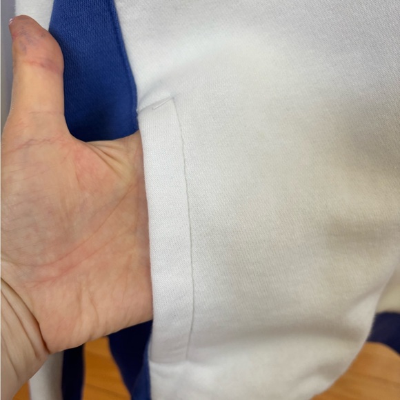 Nike Vintage Style Hoodie Colorblock Oversized Blue & White Unisex Size XXL - Picture 10 of 10